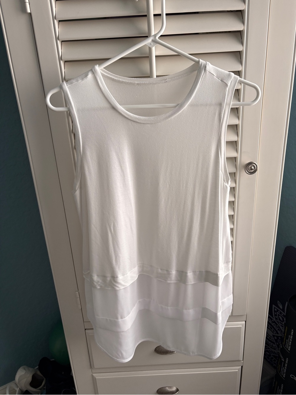 Michael Kors Women’s White Layered Tank Top
